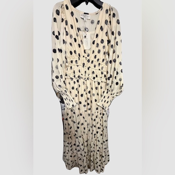 big hit fashion Dresses & Skirts - Black & Cream Polka Dot Dress